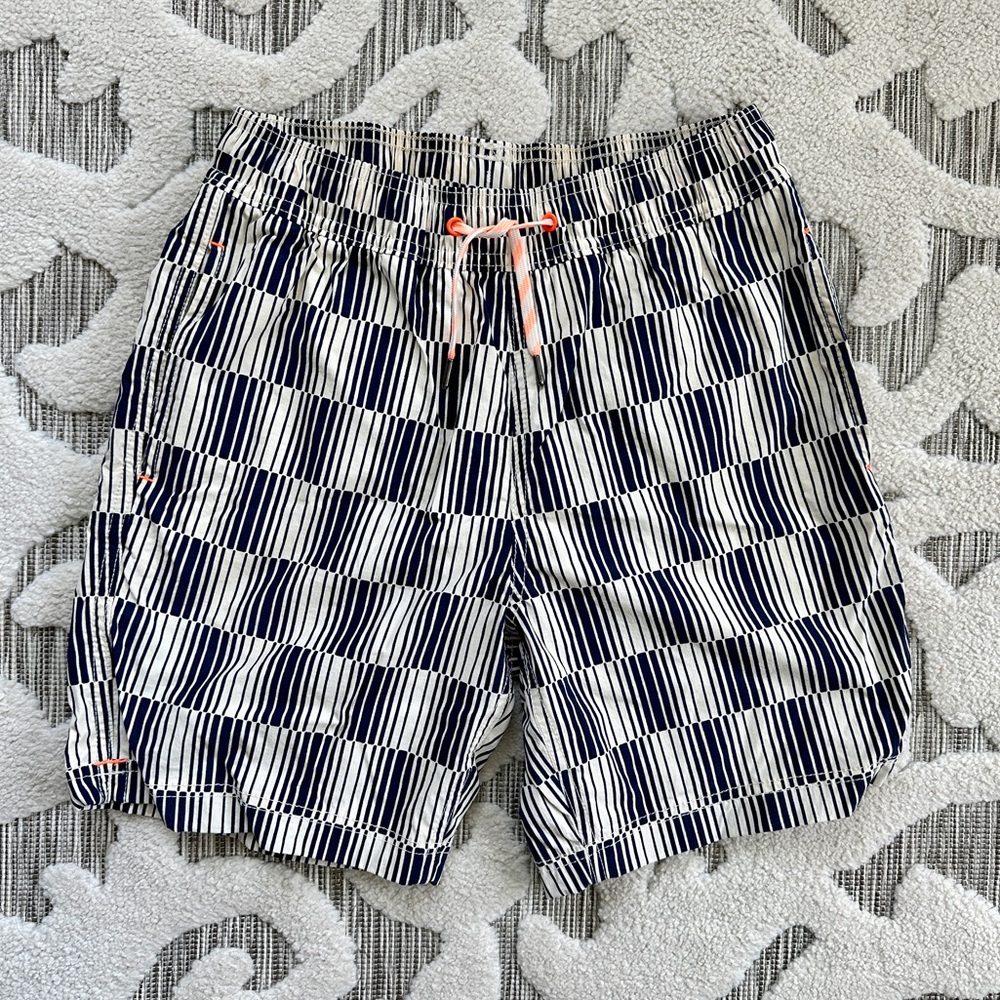 J.Crew Boys Swim Trunk, Striped, Size 12